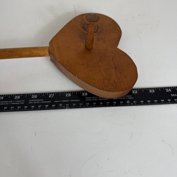 Christmas Mistletoe Ornament Display Stand Rustic Wooden Heart Stocking Holder - Picture 9 of 14